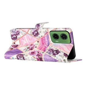 ART Peňaženkový kryt pre Motorola Moto G35 5G PURPLE MARBLE