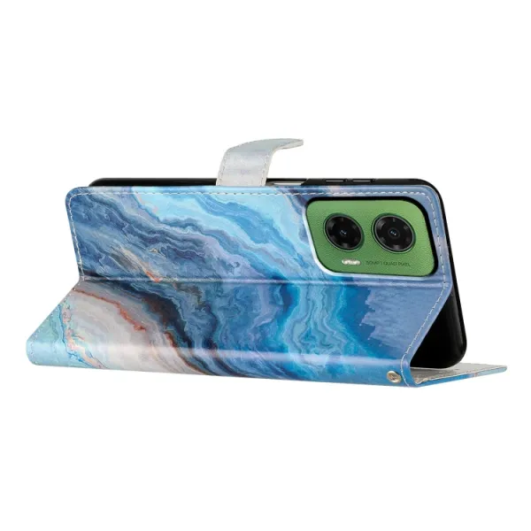ART Peňaženkový kryt pre Motorola Moto G35 5G BLUE MARBLE