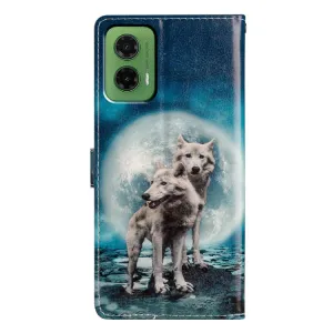 ART Peňaženkový kryt pre Motorola Moto G35 5G WOLVES
