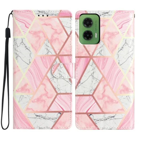 ART Peňaženkový kryt pre Motorola Moto G35 5G PINK MARBLE
