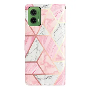 ART Peňaženkový kryt pre Motorola Moto G35 5G PINK MARBLE