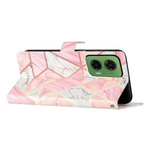 ART Peňaženkový kryt pre Motorola Moto G35 5G PINK MARBLE