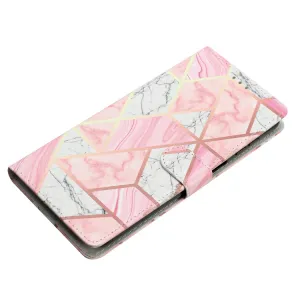 ART Peňaženkový kryt pre Motorola Moto G35 5G PINK MARBLE
