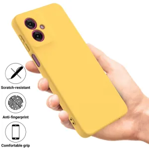 RUBBER Ochranný obal pre Motorola Moto G55 5G žltý