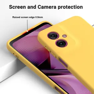 RUBBER Ochranný obal pre Motorola Moto G55 5G žltý