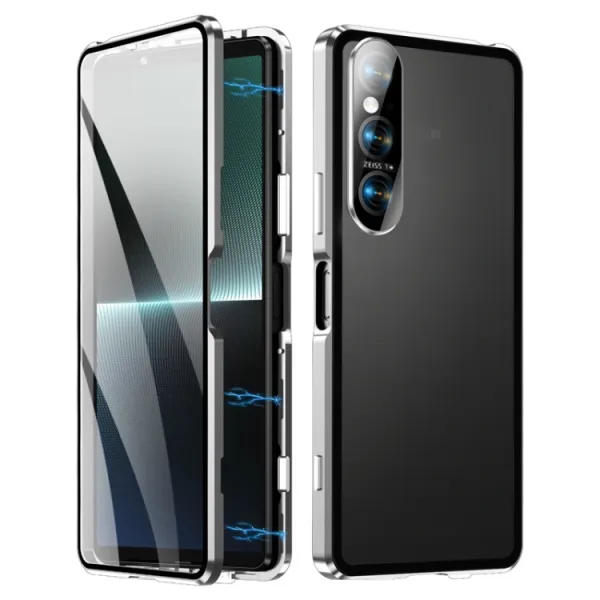 Magnetický kryt 360 pre Sony Xperia 1 VI strieborný