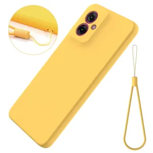RUBBER Ochranný obal pre Motorola Moto G55 5G žltý