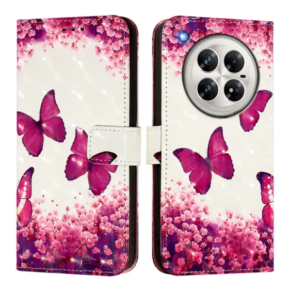 ART Peňaženkový kryt pre Infinix Zero 40 5G PINK BUTTERFLY