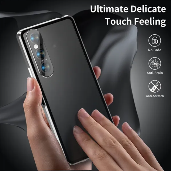 Magnetický kryt 360 pre Sony Xperia 1 VI strieborný