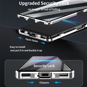 Magnetický kryt 360 pre Sony Xperia 1 VI strieborný