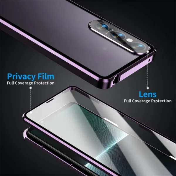Magnetický kryt 360 pre Sony Xperia 1 VI fialový