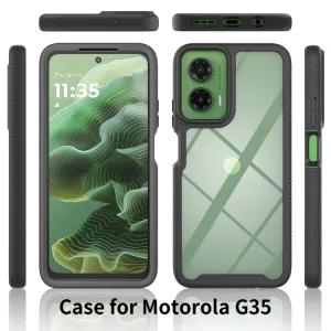 DUAL Obojstranný kryt s fóliou Motorola Moto G35 5G čierny