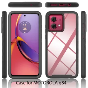 DUAL Obojstranný kryt s fóliou Motorola Moto G84 5G čierny