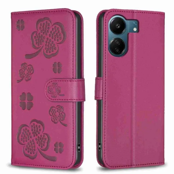 ART CLOVER Peňaženkový obal pre Xiaomi Redmi 13C bordový