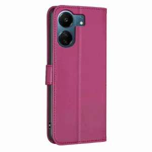 ART CLOVER Peňaženkový obal pre Xiaomi Redmi 13C bordový
