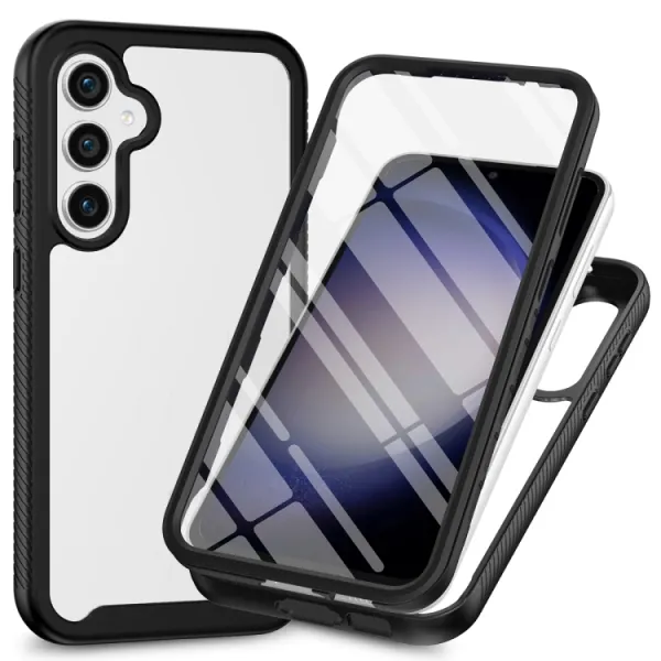 DUAL Obojstranný kryt s fóliou Samsung Galaxy S24 5G čierny