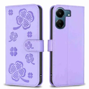 ART CLOVER Peňaženkový obal pre Xiaomi Redmi 13C fialový
