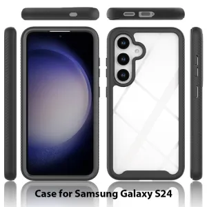 DUAL Obojstranný kryt s fóliou Samsung Galaxy S24 5G ružový