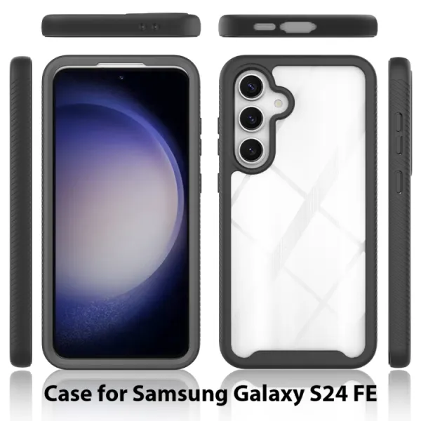DUAL Obojstranný kryt s fóliou Samsung Galaxy S24 FE 5G červený