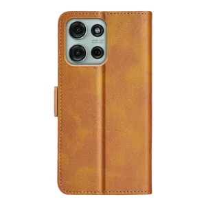 SIDE Peňaženkové puzdro pre Motorola Moto G75 5G svetlohnedé
