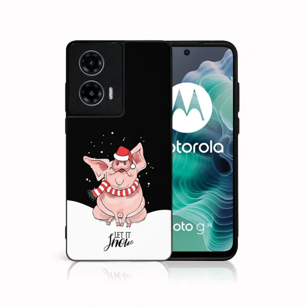 MY ART Kryt s vianočným dizajnom Motorola Moto G35 5G LET IT SNOW (075)