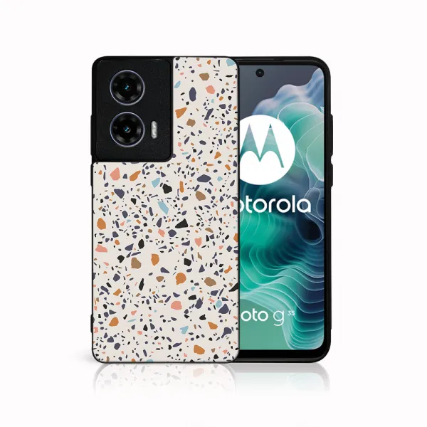 MY ART Ochranný kryt pre Motorola Moto G35 5G BEIGE TERRAZZO (162)