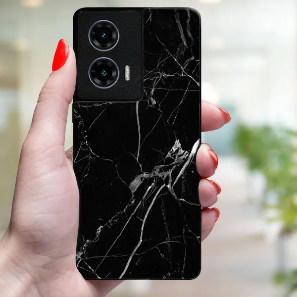 MY ART Ochranný kryt pre Motorola Moto G35 5G BLACK MARBLE (142)