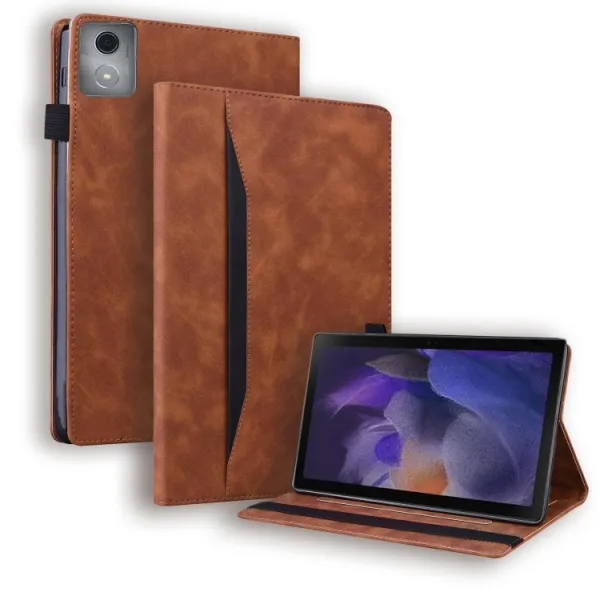 FLATY Zaklápacie puzdro pre Lenovo Tab K11 Plus hnedé