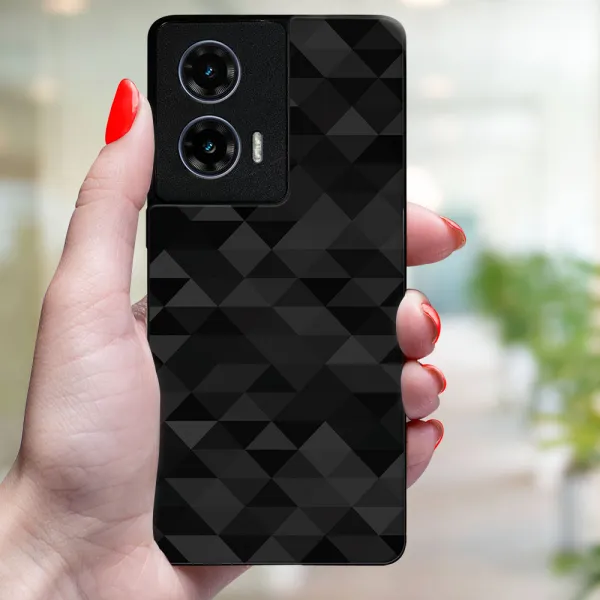MY ART Ochranný kryt pre Motorola Moto G35 5G BLACK TRIANGLES (232)