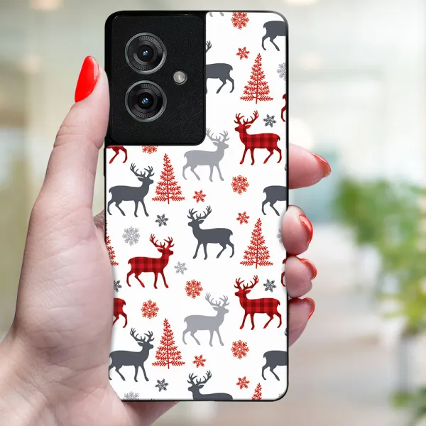 MY ART Kryt s vianočným dizajnom Motorola Moto G55 5G DEER (068)