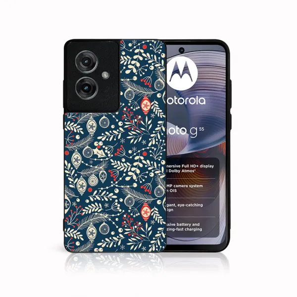 MY ART Kryt s vianočným dizajnom Motorola Moto G55 5G MISTLETOE (070)