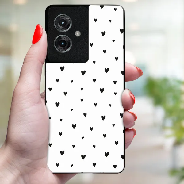 MY ART Ochranný kryt pre Motorola Moto G55 5G BLACK HEARTS (167)