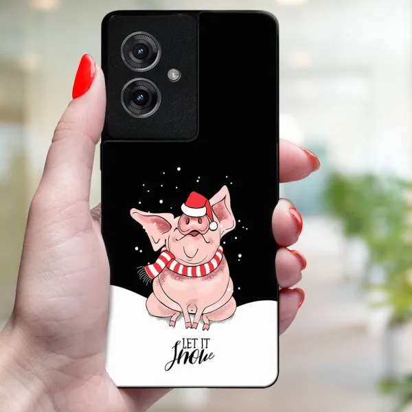 MY ART Kryt s vianočným dizajnom Motorola Moto G55 5G LET IT SNOW (075)