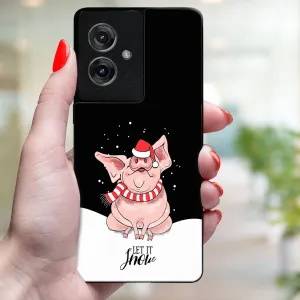 MY ART Kryt s vianočným dizajnom Motorola Moto G55 5G LET IT SNOW (075)