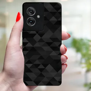 MY ART Ochranný kryt pre Motorola Moto G55 5G BLACK TRIANGLES (232)