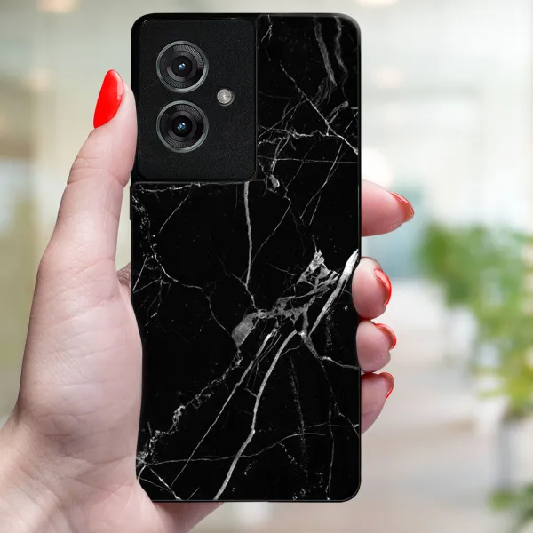 MY ART Ochranný kryt pre Motorola Moto G55 5G BLACK MARBLE (142)