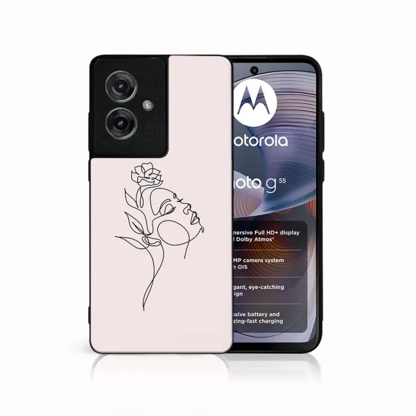 MY ART Ochranný kryt pre Motorola Moto G55 5G ROSE GIRL (198)