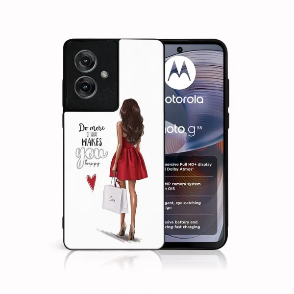 MY ART Ochranný kryt pre Motorola Moto G55 5G RED DRESS (137)