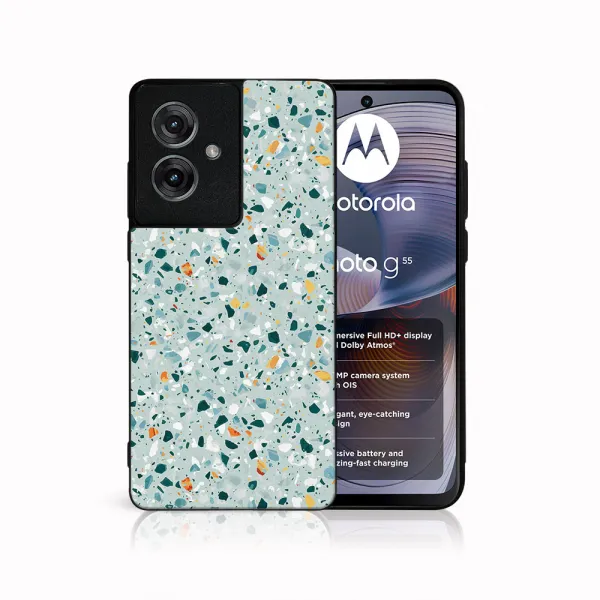 MY ART Ochranný kryt pre Motorola Moto G55 5G BLUE TERRAZZO (164)