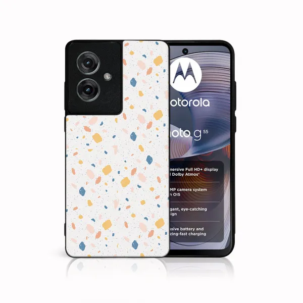 MY ART Ochranný kryt pre Motorola Moto G55 5G ORANGE TERRAZZO (165)