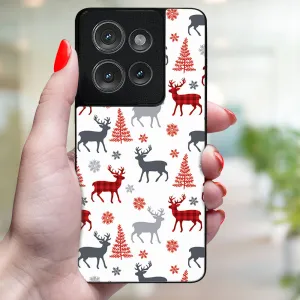 MY ART Kryt s vianočným dizajnom Motorola Edge 50 DEER (068)