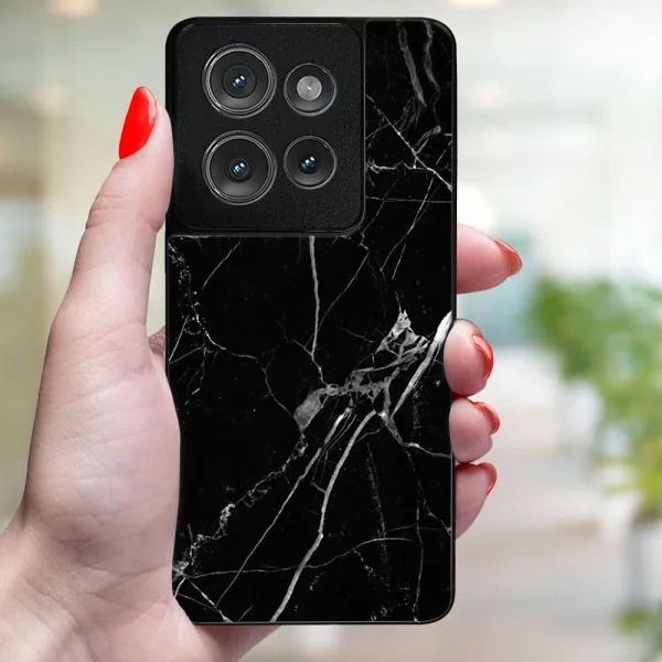 MY ART Ochranný kryt pre Motorola Edge 50 BLACK MARBLE (142)