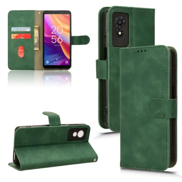 SKIN FLIP Peňaženkové puzdro pre TCL 501 zelené