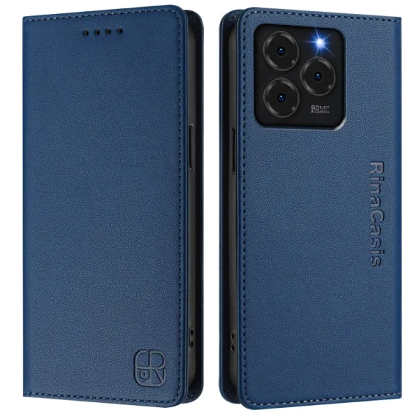 RINA Zaklápacie puzdro pre Ulefone Note 20 Pro tmavomodré