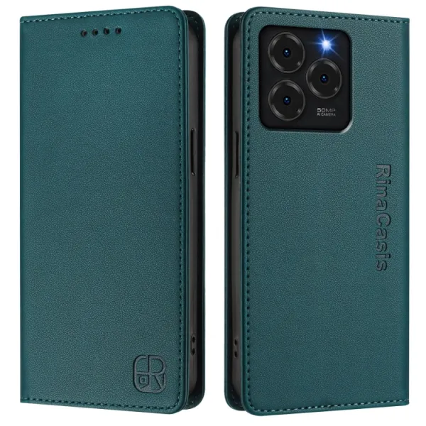 RINA Zaklápacie puzdro pre Ulefone Note 20 Pro tmavozelené