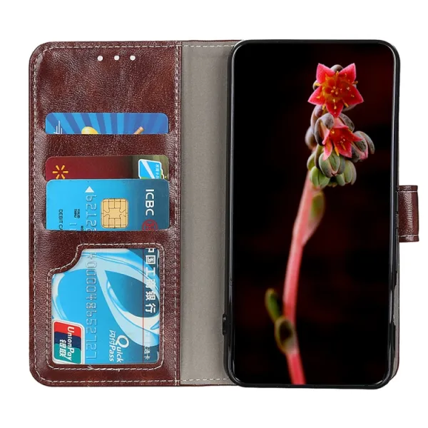 RETRO Peňaženkový obal Honor Magic7 Lite 5G hnedý