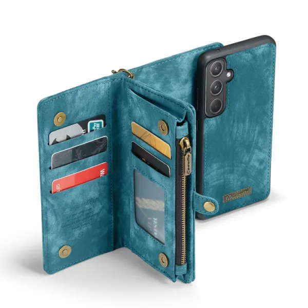 WALLET Ochranný kryt s peňaženkou 2v1 pre Samsung Galaxy A55 5G modrý