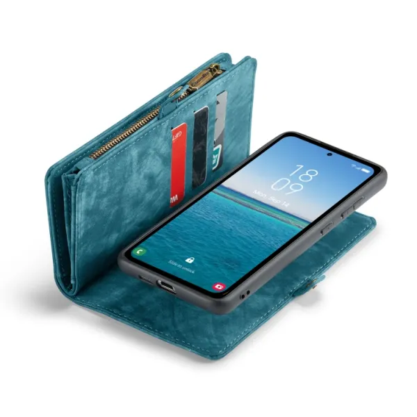 WALLET Ochranný kryt s peňaženkou 2v1 pre Samsung Galaxy A55 5G modrý