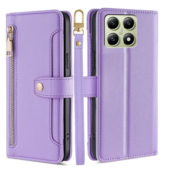 PASTEL Peňaženkové puzdro pre Xiaomi 14T fialové