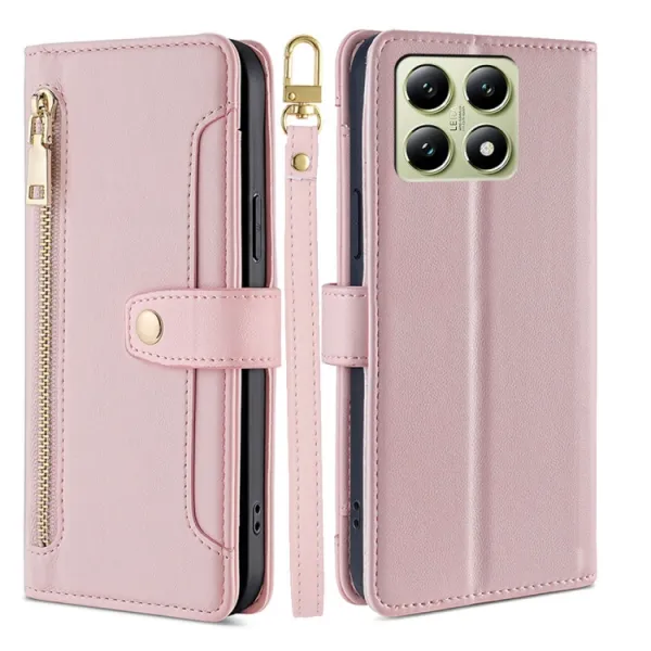 PASTEL Peňaženkové puzdro pre Xiaomi 14T ružové